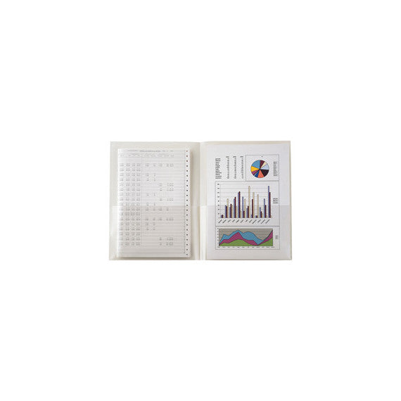 Cartelline con tasche Poli 300 - PPL - buccia - 21x29,7 cm - trasparenti - Sei Rota - conf. 5 pezzi