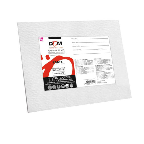Cartone telato per pittura DOM 300 g 50x70 cm - bordo 3 mm - 354/5070