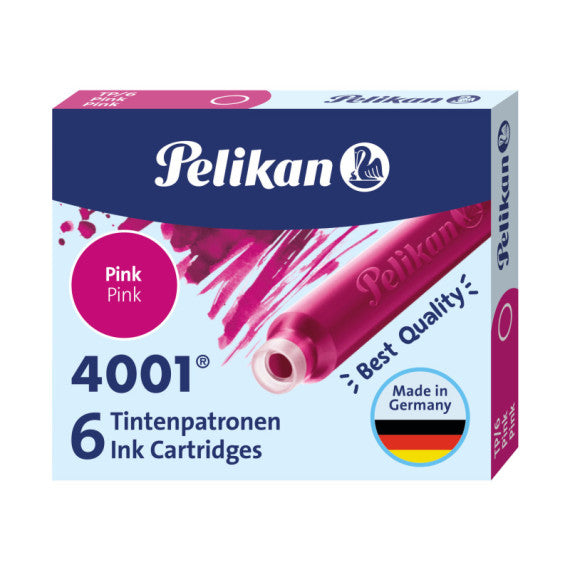 Cartucce inchiostro 4001 (TP/6) - lunghezza 39mm - rosa - Pelikan - conf. 6 pezzi