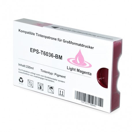 CARTUCCIA EPSON T6036 LIGHT MAGENTA VIVID COMPATIBILE PER EPSON Pro 7880,9880 C13T603600 CAPACITA 220ML PIGMENTATO -CON CHIP-