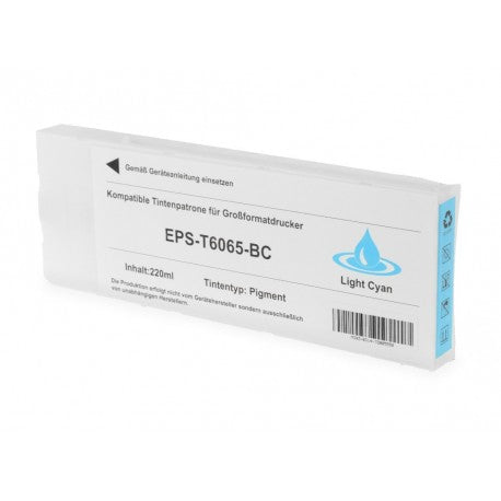 CARTUCCIA EPSON T6065 LIGHT CIANO COMPATIBILE PER EPSON Stylus Pro 4800,4880 C13T606500 CAPACITA 220ML PIGMENTATO -CON CHIP-