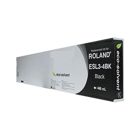 CARTUCCIA ESL3-4BK NERA COMPATIBILE INK PIGMENTATO PER ROLAND 540,640,740 SC,SJ,XC,XJ,VS,RS,VP,SP SERIES CAPACITA 440ml