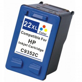 CARTUCCIA COMPATIBILE PER HP 22XL COLORE PER HP HP F370,D1360,F2180,PSC 1402 22XL C9352CE CAPACITA 18ML3X6ml