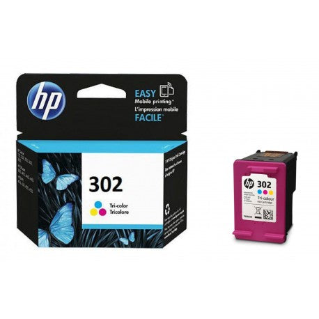CARTUCCIA HP 302 COLORE ORIGINALE F6U65AE PER HP 3830 3832 4650 1110 2130 3630 4520 CAPACITA  165 PAGINE