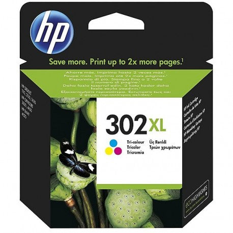 CARTUCCIA HP 302XL F6U67AE COLORE ORIGINALE PER HP 3830 3832 4650 1110 2130 3630 4520 CAPACITA 330 PAGINE