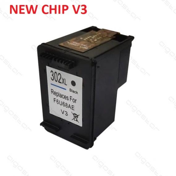 CARTUCCIA COMPATIBILE PER HP 302XL NERA NEW CHIP V3 PER HP 3830 3832 4650 1110 2130 3630 4520 F6U68AE 480 PAGINE