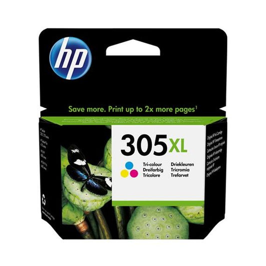 CARTUCCIA HP 305XL COLORE ORIGINALE 3YM63AE PER HP DESKJET 2710,2720,2724 ENVY 6010,6020,6032,6420,6422 CAPACITA 200 PAGINE