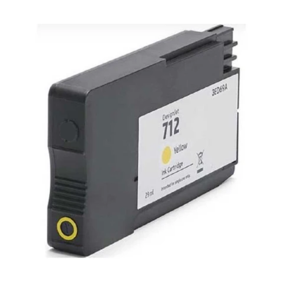 Cartuccia Hp 712 giallo 3ED69A per Hp Designjet 24,36 inch,T230,250,630,650 capacità 29ml