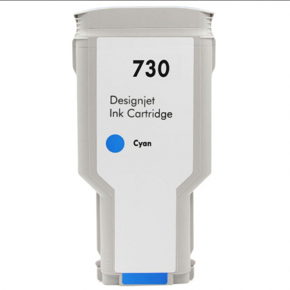 CARTUCCIA COMPATIBILE PER HP 730XC CIANO P2V68A INK DYE PER HP DESIGNJET T1600,T1700,T2600 300ml