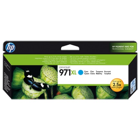 CARTUCCIA HP 971XLC CIANO ORIGINALE PER HP HP Pro X451 X476 X551 X576 CN626AE 971XL 120ML 6.600 PAGINE