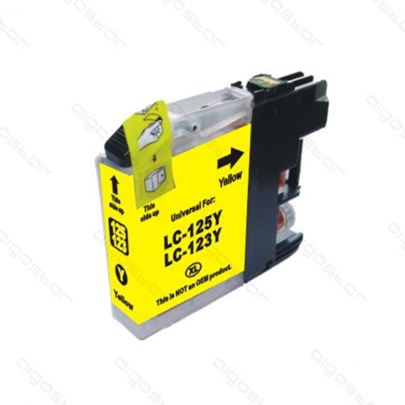 CARTUCCIA LC123 GIALLO COMPATIBILE PER BROTHER 20MLfor DCP-J4110W,J752DW,MFC-J4410,J4510 LC-123 CAPACITA 10ML