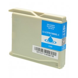CARTUCCIA LC970XL LC1000XL CIANO COMPATIBILE PER BROTHER LC51 LC970 LC1000 CAPACITA 26,6ml