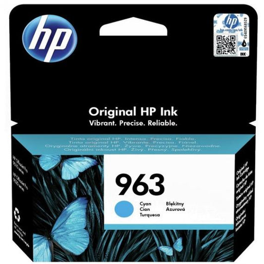 CARTUCCIA ORIGINALE HP 963 CIANO 3JA23AE PER HP OFFICEJET PRO 9010,9012,9014,9015,9016,9019 CAPACITA 700 PAGINE