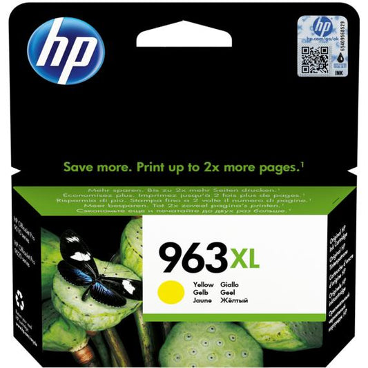 CARTUCCIA ORIGINALE HP 963XL GIALLA 3JA29AE PER HP OFFICEJET PRO 9010,9012,9014,9015,9016,9019 CAPACITA 1600 PAGINE