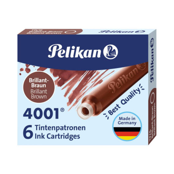 Cartuccia per stilografica Pelikan TP/6 marrone conf. da 6 marrone 311928