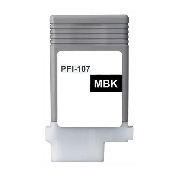CARTUCCIA PFI-107MBK NERO OPACO COMPATIBILE PER CANON IPF 670 IPF 680 IPF 685 IPF 770 IPF 780 IPF 785 PFI107 6704B001 130ml