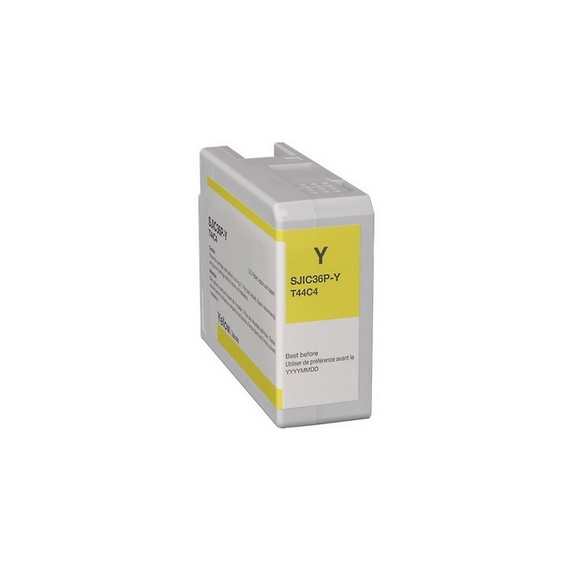 Cartuccia SJIC36Y giallo C13T44C440 ink pigment compatibile per Epson ColorWorks C6000,C6500 SJIC36PY capacità 80ml