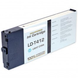 CARTUCCIA T412 LC COMPATIBILE LIGHT CIANO PER EPSON Stylus Pro 9000 Roland CJ400 Kodak PRO LFP 3038 C13T412011 T 412 220ML