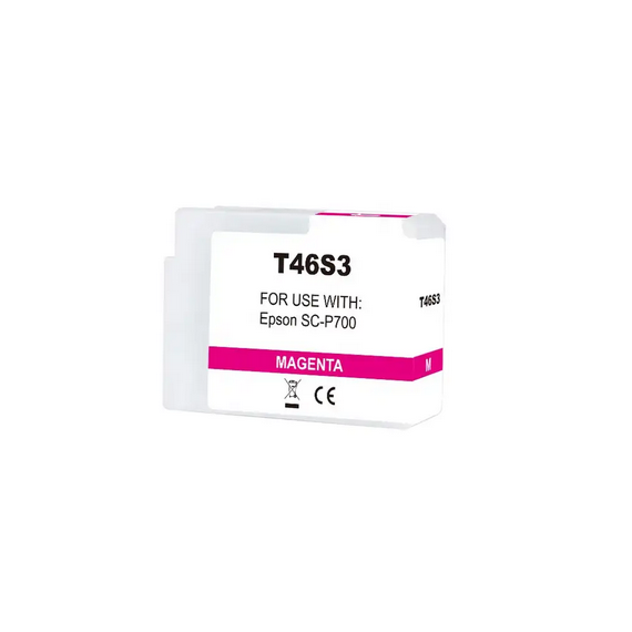 Cartuccia T46S3 magenta C13T46S300 ink pigmentato compatibile per Epson SureColor SC-P700,SC-P706 capacità 25ml