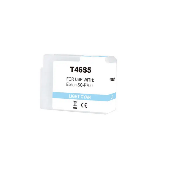 Cartuccia T46S5 light ciano C13T46S500 ink pigmentato compatibile per Epson SureColor SC-P700,SC-P706 capacità 25ml