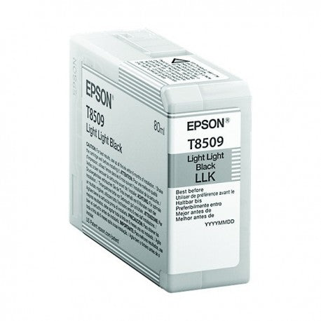 CARTUCCIA T8509LLK LIGHT LIGHT BLACK COMPATIBILE PER EPSON SC-P800DES,P800SE,P800SP CAPACITA 80ML INK PIGMENTATO -CON CHIP-
