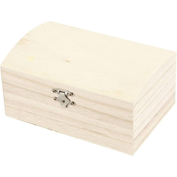 Cofanetto in legno naturale Creativ Company con coperchio curvo e chiusura di metallo 16,5 x 11 x 8,55 cm - 575440