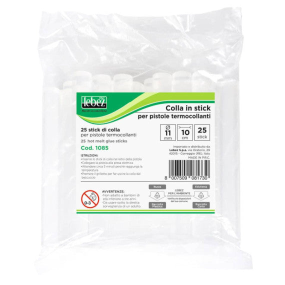 Colla a caldo Lebez diametro 11 mm - confezione 25 pezzi 1085