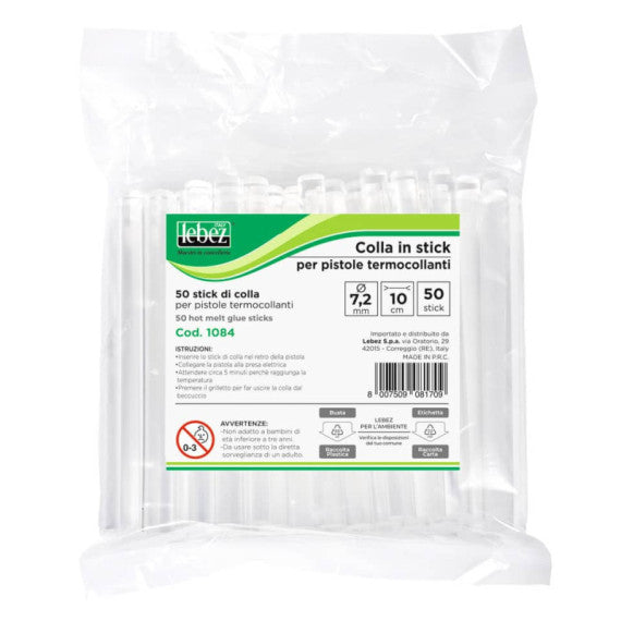 Colla a caldo Lebez diametro 7,2 mm - confezione 50 pezzi 1084