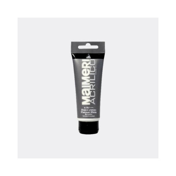 Colore acrilico Maimeri in tubetto 75 ml bianco platino - M0916017
