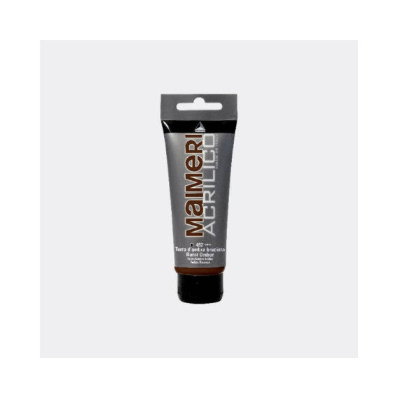 Colore acrilico Maimeri in tubetto 75 ml terra d'ombra bruciata - M0916492