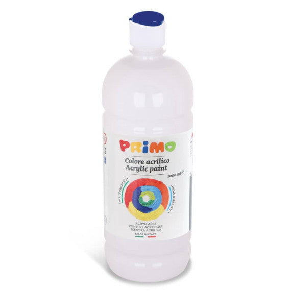 Colore acrilico Primo in bottiglia con tappo dosatore 1000 ml bianco 404TA1000100
