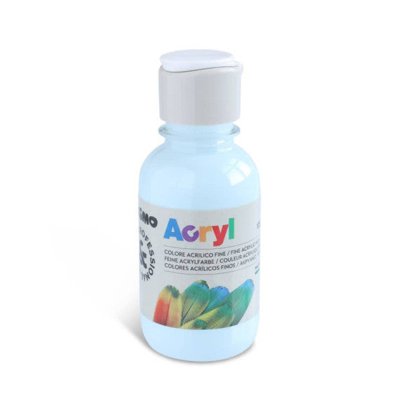 Colore acrilico Primo in bottiglia PET con tappo dosatore 125 ml azzurro cielo - 402TA125510
