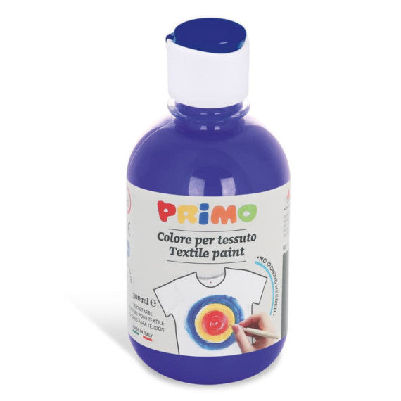 Colore per tessuto in bottiglia Primo con tappo dosatore 300 ml blu oltremare - 411TX300500