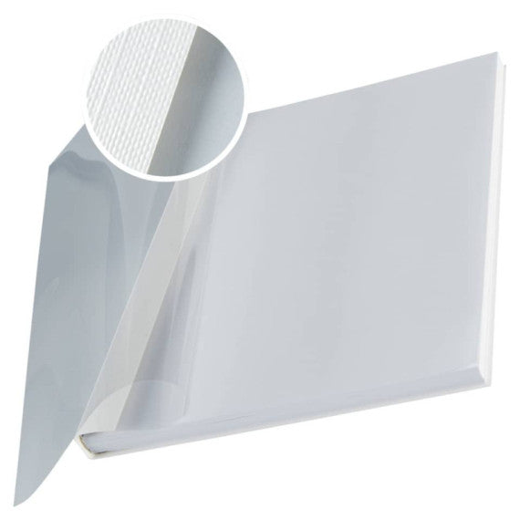 Copertina flessibile max 106-140 fogli Leitz impressBIND in PPL con dorso da 14 mm A4 bianco conf. da 10 - 74150001