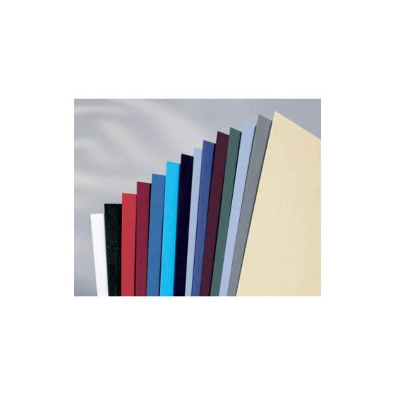 Copertine per rilegatura GBC Leathergrain in cartoncino goffrato a4 nero conf da 100 copertine - CE040010