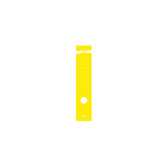 Copridorso CDR C - carta autoadesiva - 7 x 34,5 cm - giallo - Sei Rota - conf. 10 pezzi