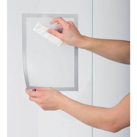 Cornici autofissanti DURABLE DURAFRAME® SUN A3 argento metallizzato 323x446mm conf. 2 - 484223