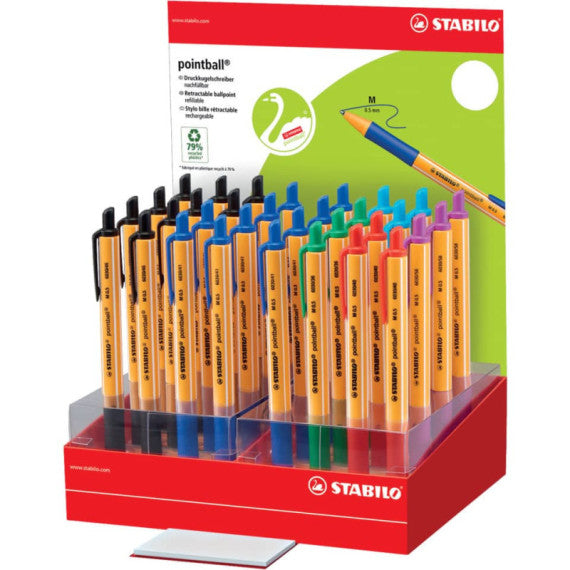 Display da banco 32 penne a sfera Stabilo Pointball - colori assortiti - 6030/32-1