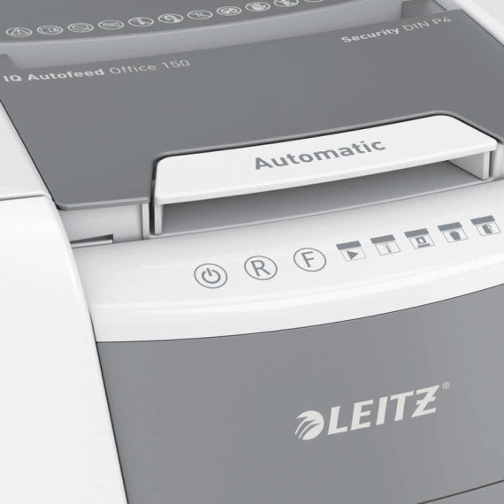 Distruggidocumenti automatico Leitz Office 150 P4 - taglio a frammenti P-4 4x30 mm - 44 L - 80130000