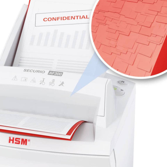 Distruggidocumenti uso moderato HSM SECURIO AF300 alim. automatica - P-4 35 L - taglio a frammenti 4,5x30 mm 2093121