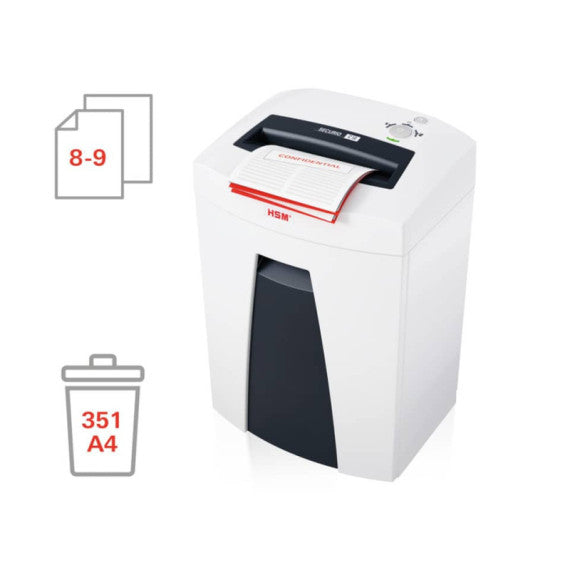Distruggidocumenti uso moderato HSM SECURIO - C18 - P-4 - 25 L taglio a frammenti 3,9x30 mm - bianco - 1913121