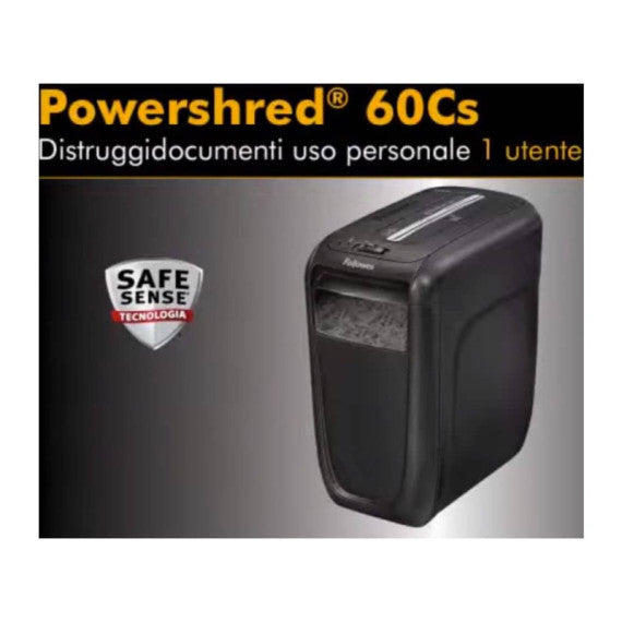 Distruggidocumenti uso personale FELLOWES Powershred® 60Cs - P-4 - 22 L taglio a frammenti 4x40 mm - 4606101