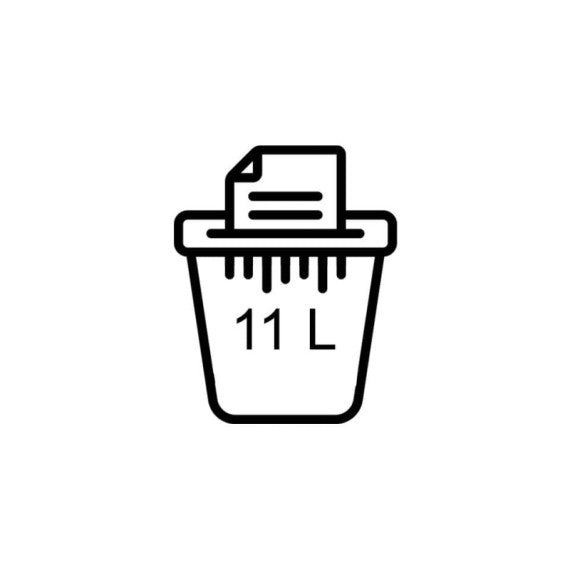 Distruggidocumenti uso personale Fellowes Powershred® P-25S - P-1 - 11 L taglio a strisce 7 mm - 4701001