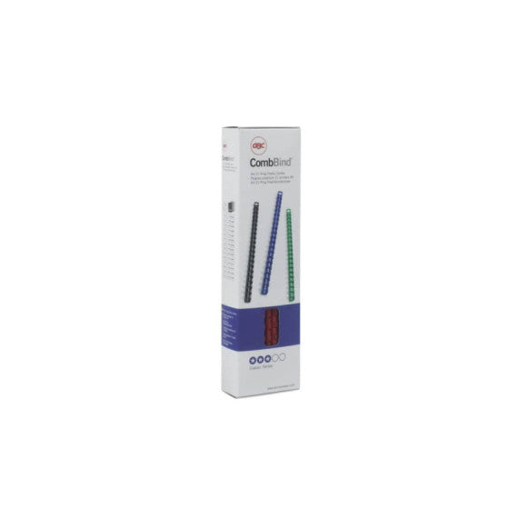 Dorsi plastici a 21 anelli GBC CombBind 14 mm A4 nero - fino a 125 fogli conf da 100 dorsi - 4028178
