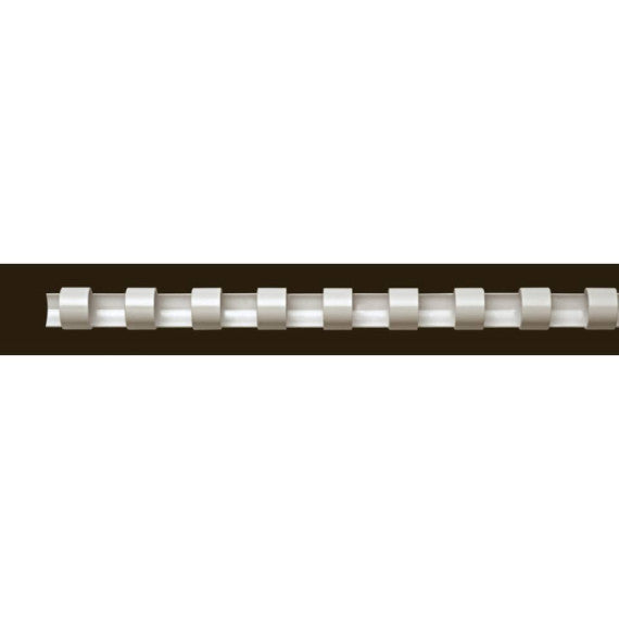 Dorsi plastici FELLOWES bianco ad anello tondo 16 mm - 101-120 fogli conf.100 - 5347005