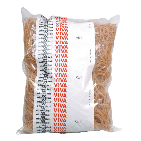 Elastici ad anello - diametro 8 cm - 1 kg - caucciù - avana - Viva