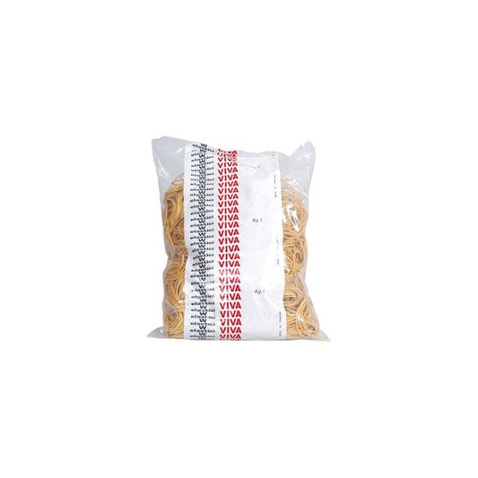 Elastici ad anello - diametro 8 cm - 1 kg - gomma - giallo - Viva