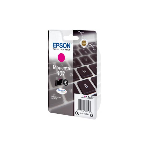 EPSON 407 MAGENTA C13T07U340 CARTUCCIA ORIGINALE PER EPSON WorkForce Pro WF-4745 CAPACITA 20,3ml 1.900 PAGINE