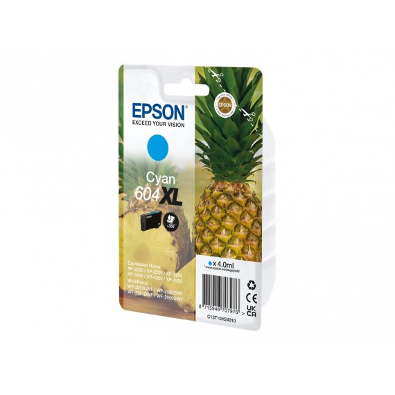 EPSON 604XL CIANO ANANAS C13T10H24010 CARTUCCIA ORIGINALE PER EPSON XP 2200,3200,4200,WF 2910,2930,2950 T604XL 350 PAGINE