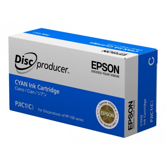 Epson PJIC7C ciano PJIC1 C13S020447 C13S020688 cartuccia originale per Epson Discproducer PP 100,PP 50 capacità 31.3ml